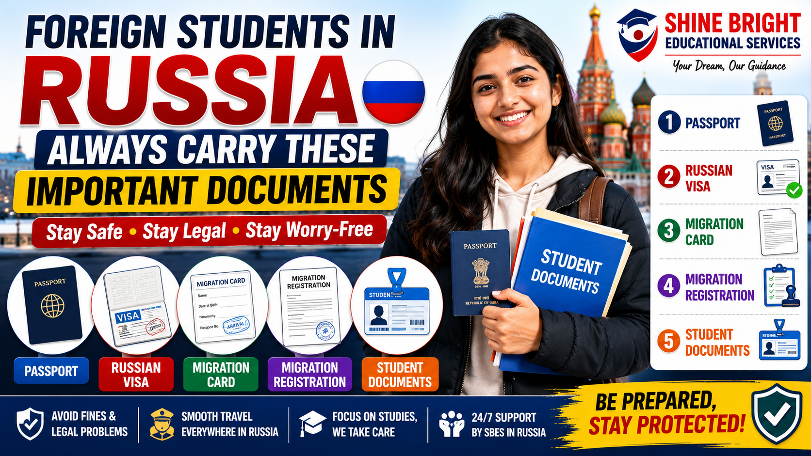 Foreign Students in Russia: Always Carry These Essential Documents